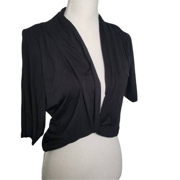 Grace Elements Tops - Grace Elements Women's Black Twist Front Asymmetrical Blouse Top Size Me…